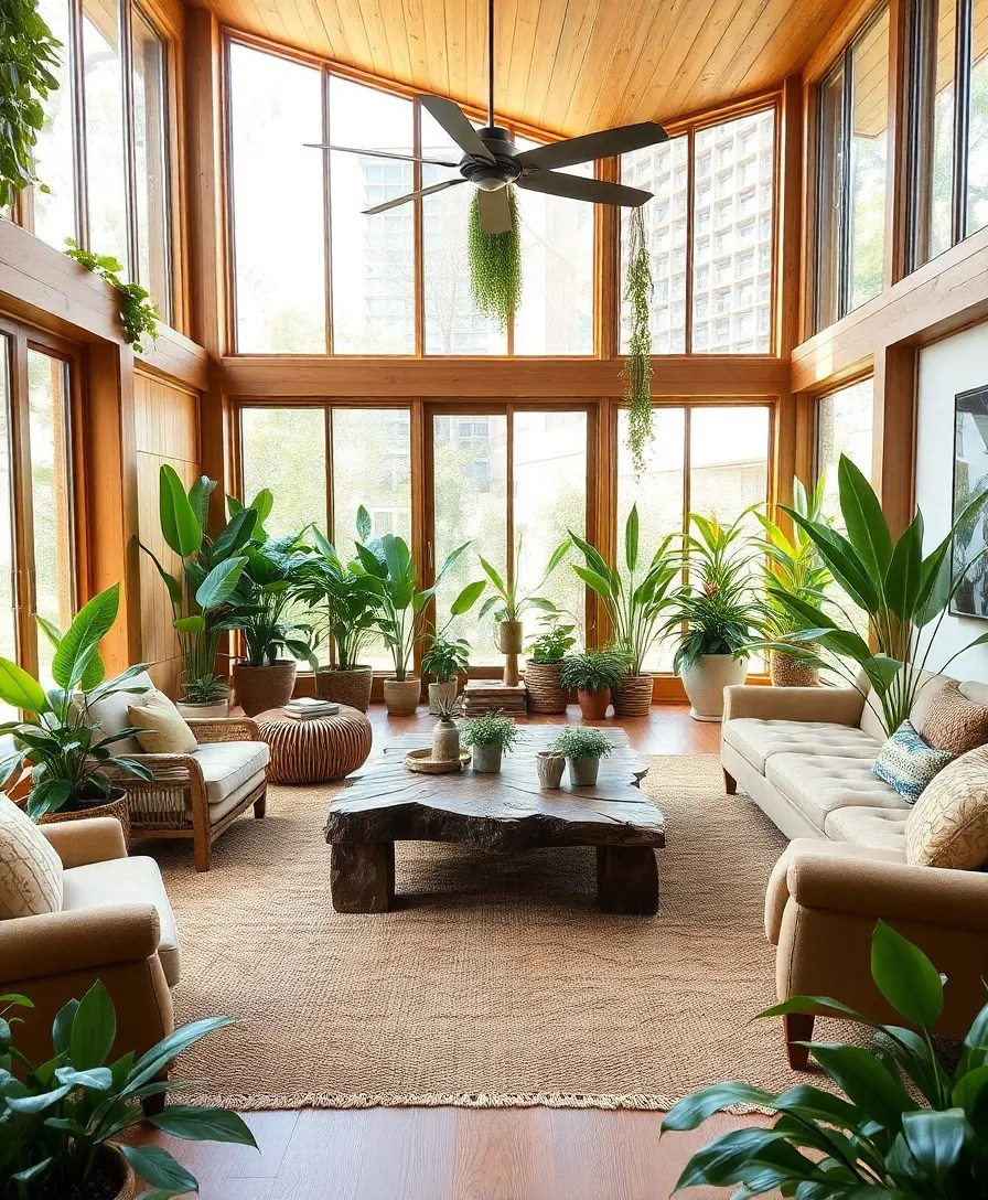 20 Stunning Living Room Ideas That'll Make You Want to Redecorate Right Now! - 14. Nature-Inspired