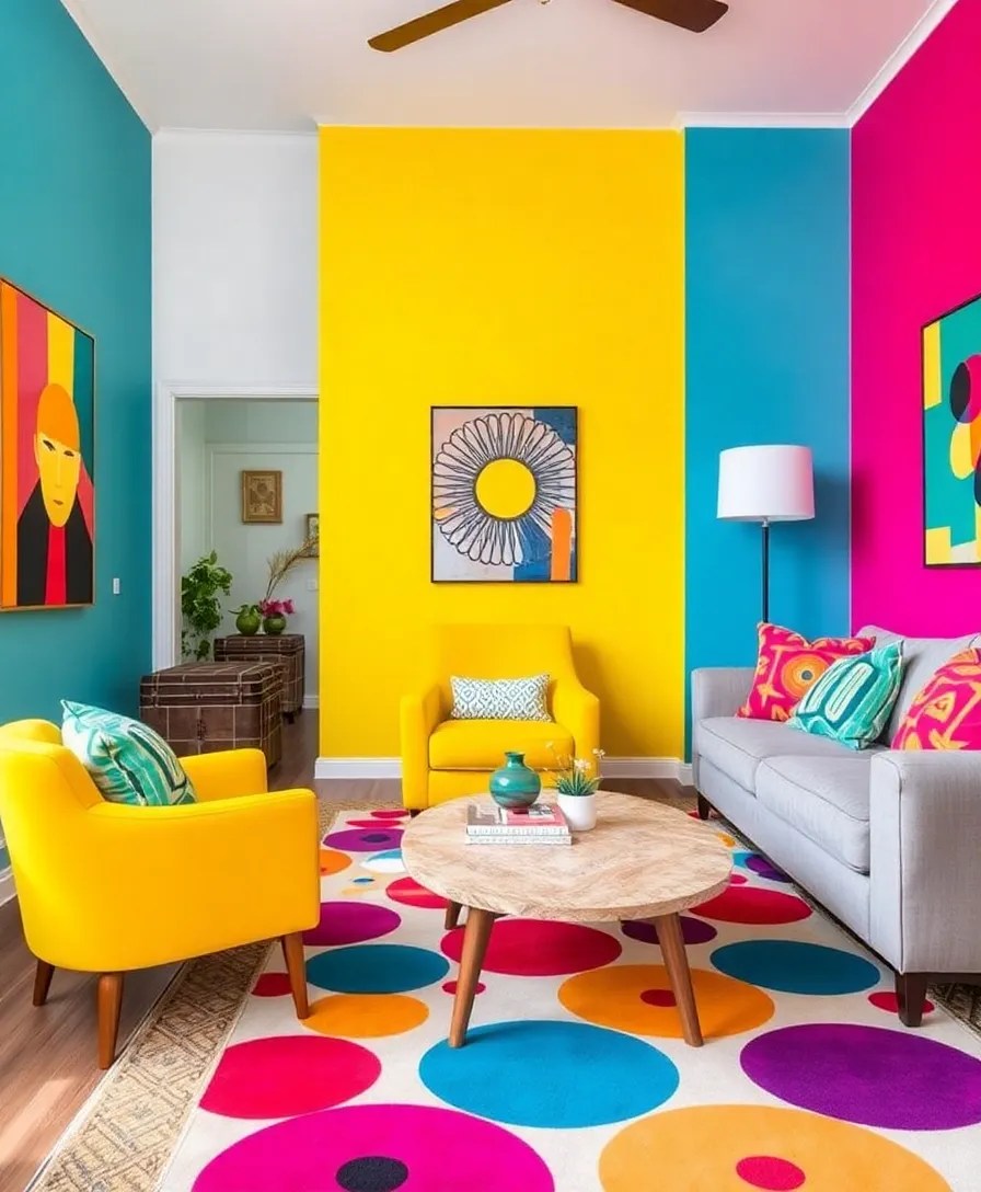 20 Stunning Living Room Ideas That'll Make You Want to Redecorate Right Now! - 15. Color Pop