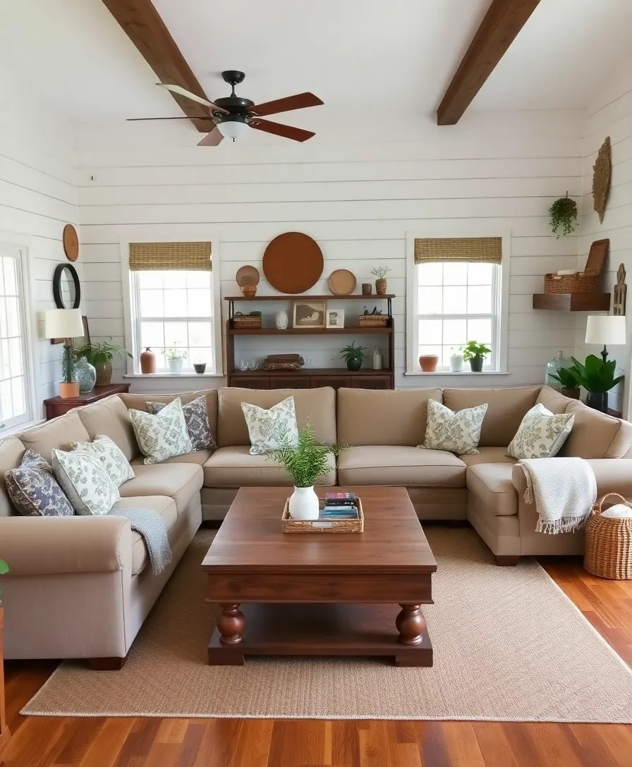 20 Stunning Living Room Ideas That'll Make You Want to Redecorate Right Now! - 16. Farmhouse Fresh